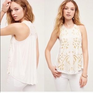 Akemi and Kin white and yellow racer back tank